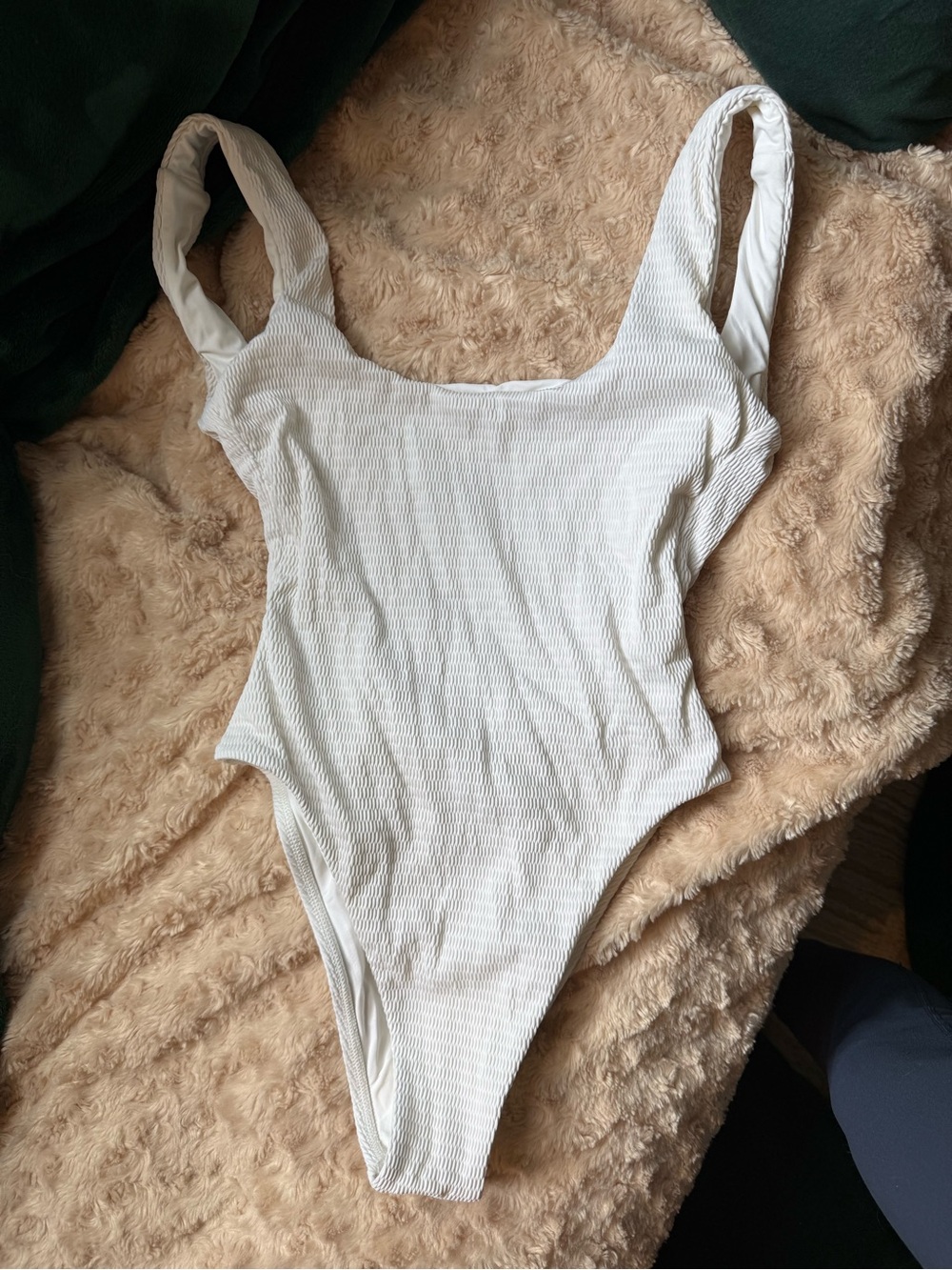 Vitamin A Textured White One-Piece Swimsuit